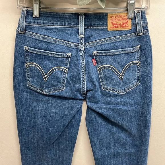 Levi’s 535 Super Skinny Denim Jeans Distressed Raw Hem 27 - Picture 5 of 16